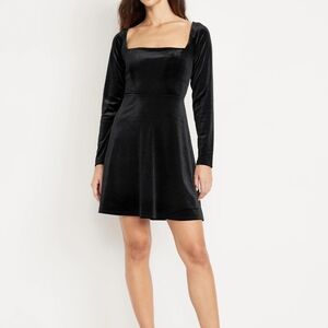 L • Old Navy • Fit & Flare Velvet Mini Dress